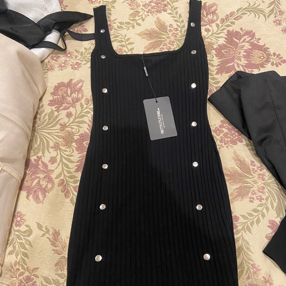 Black mini dress from pretty little thing